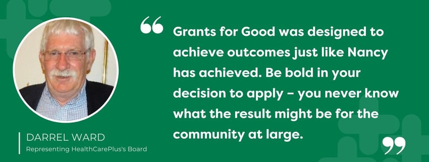 Darrels feedback on Nancy Sharmas grant