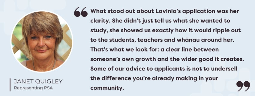 Janets feedback for Lavinia Robyns
