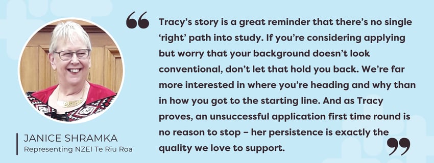 Janice feedback for Hannah Watsons grant