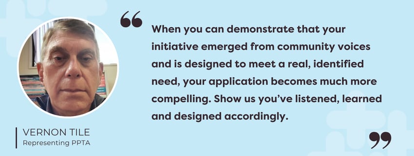 Vernon feedback about BGI grant